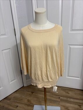 Light Apricot colored Women's Boatneck Lightweight Knit Sweater